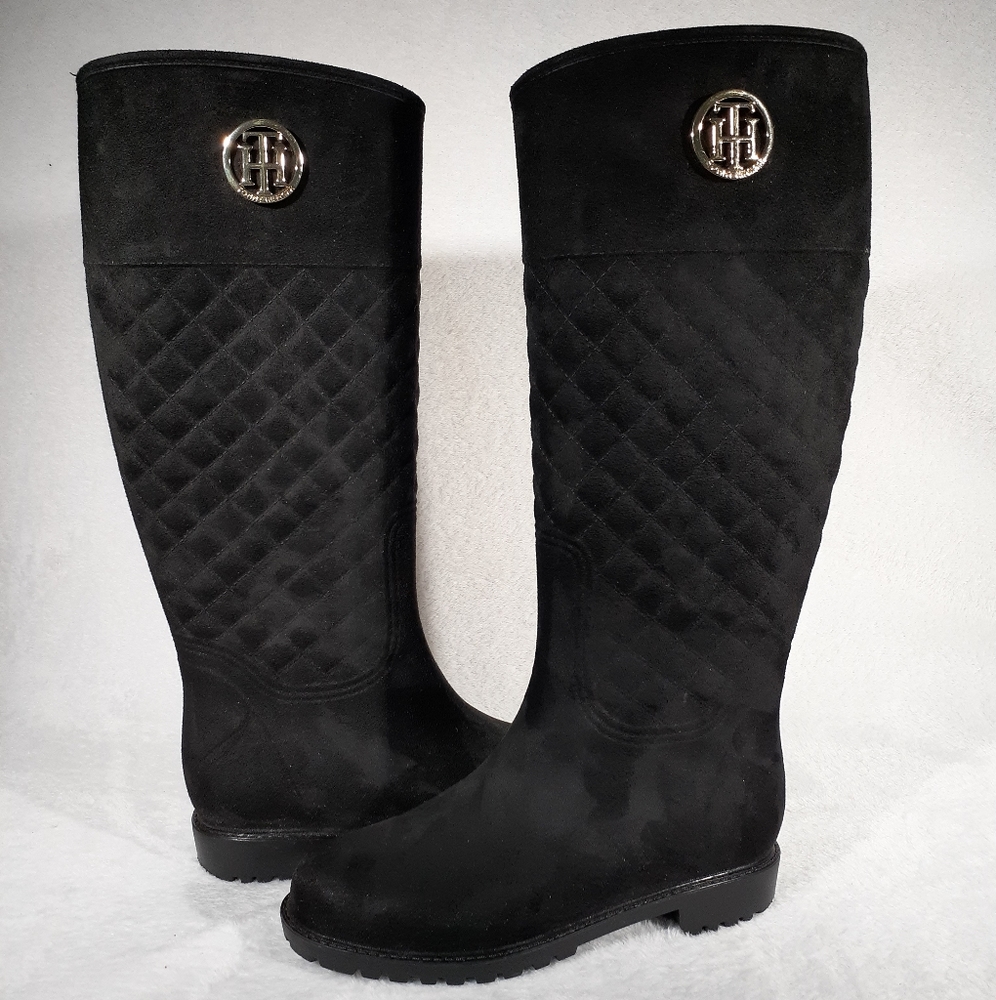 Tommy Hilfiger Black Boots sz. 6
